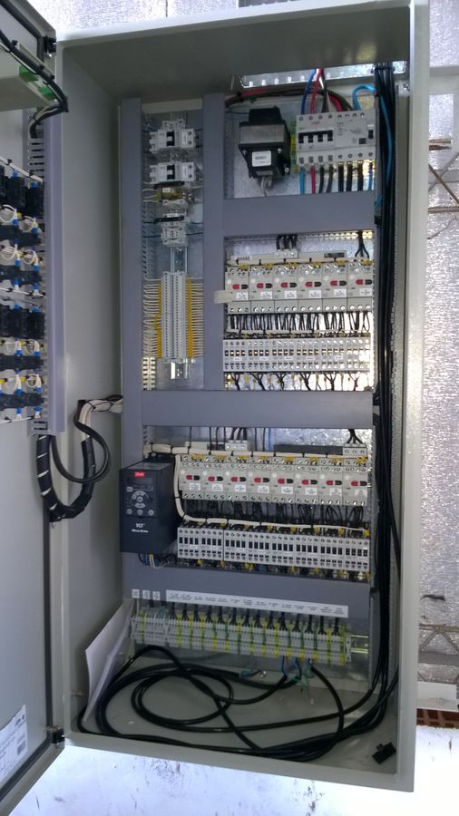 Tablero eléctrico en obra